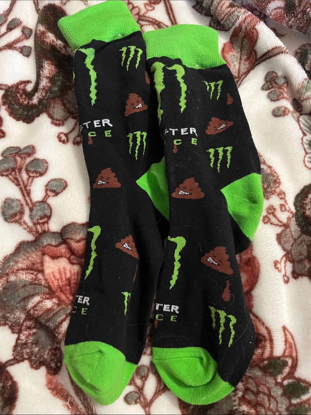 Black and Neon Green Crew Socks with Logo Accent